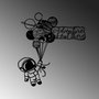 Wallity Astronaut 4 Escultura de Pared de Metal Negra